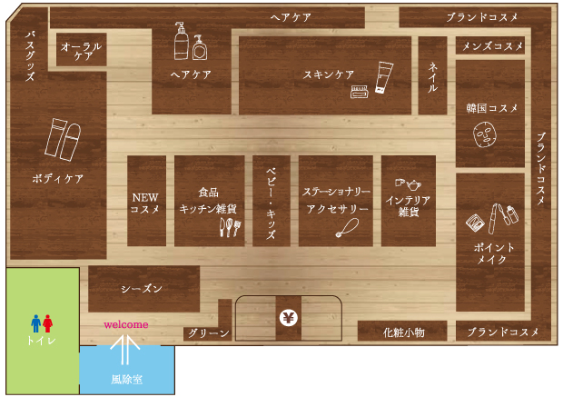 西神戸店のフロア案内図